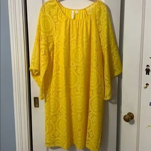 Tacera yellow lace dress